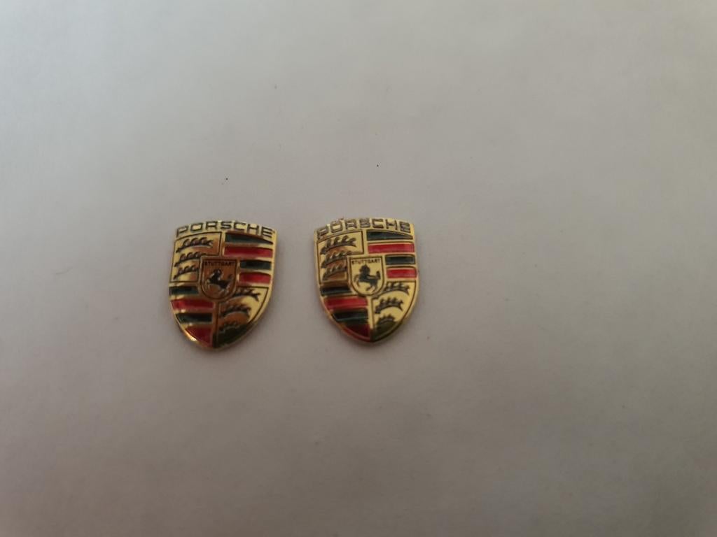 Porsche sleutel logo's 12 mm x 9 mm, Auto-onderdelen, Ophalen of Verzenden, Nieuw, Porsche