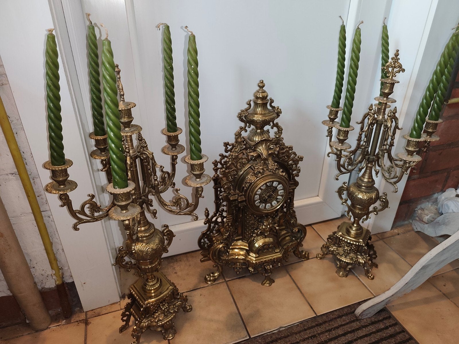 grote kathedraal klok werkt perfect.  in orde alles erbij ., Antiek en Kunst, Ophalen