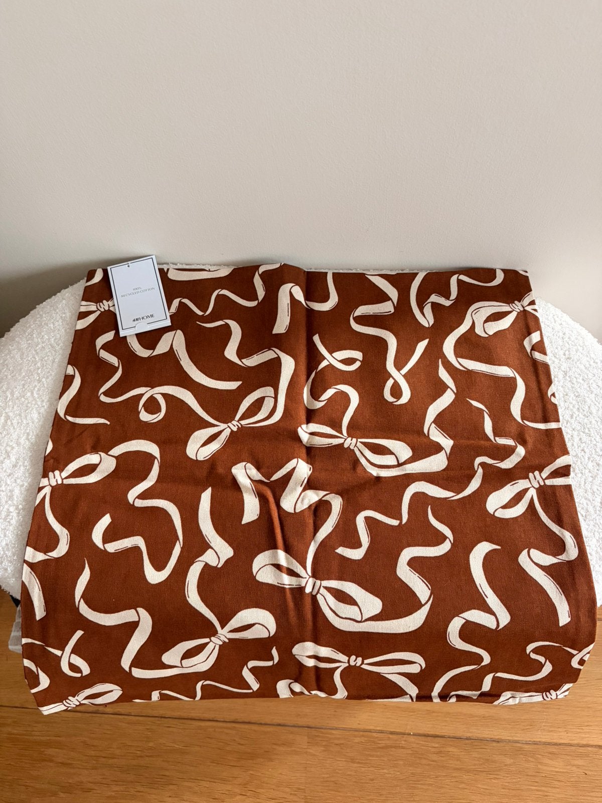 H&M Home kussensloop, Ophalen, Nieuw, Bruin