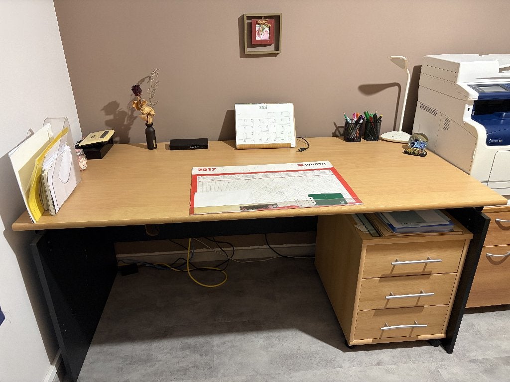 Ensemble Bureau avec Armoire, Maison & Meubles, 64 cm, Bureau d'ordinateur, 164 cm, Comme neuf