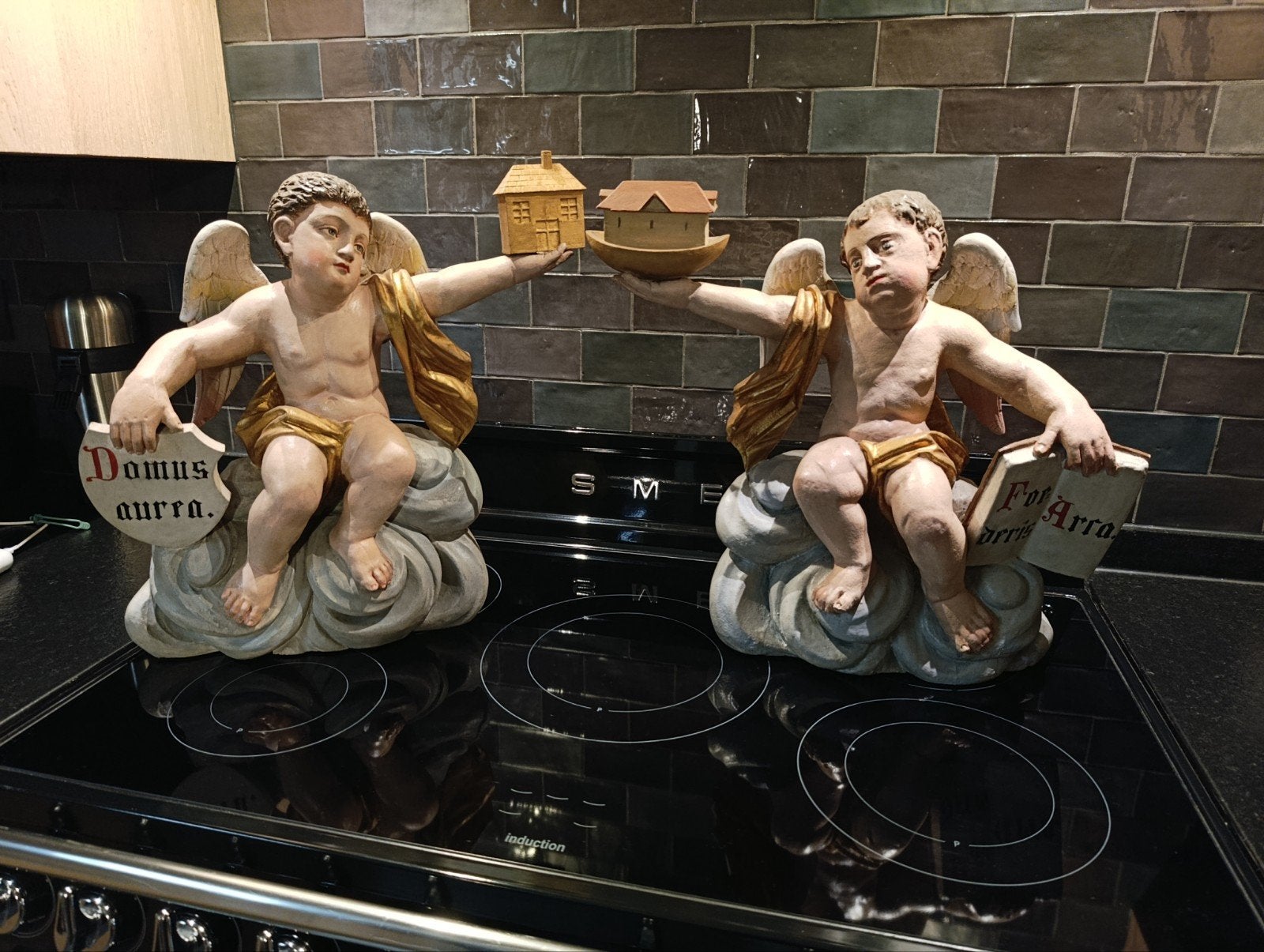 Prachtige engelen in hout, Antiek en Kunst, Ophalen, Hout