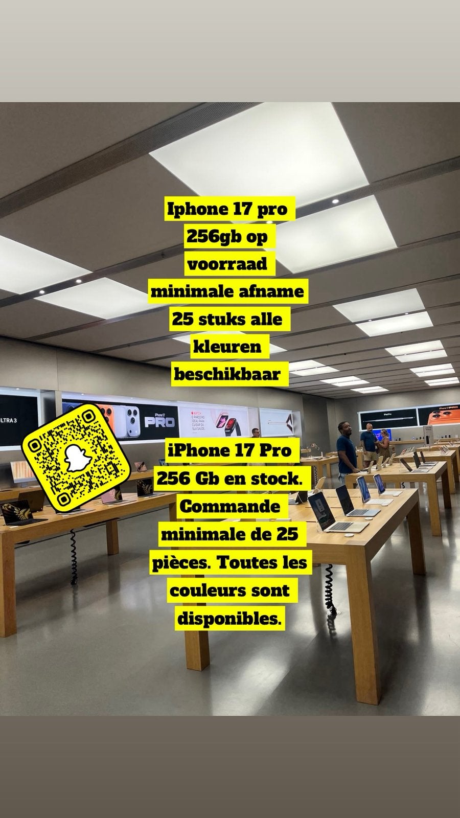 Vente en gros d'iPhone 17 pro 256 Go, Offres d'emploi
