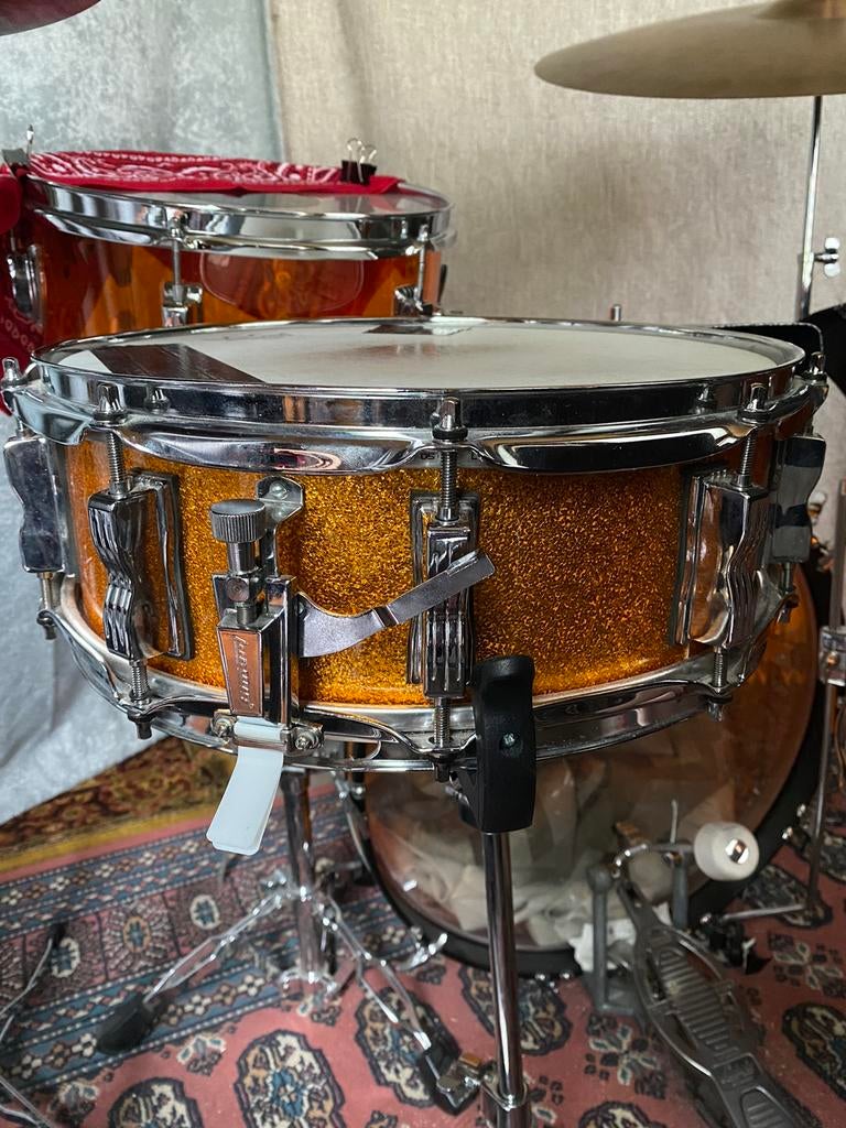 Ludwig Classic Maple gold sparkle, 14x5, RUIL Acrolite, Musique & Instruments, Batteries & Percussions, Enlèvement, Comme neuf