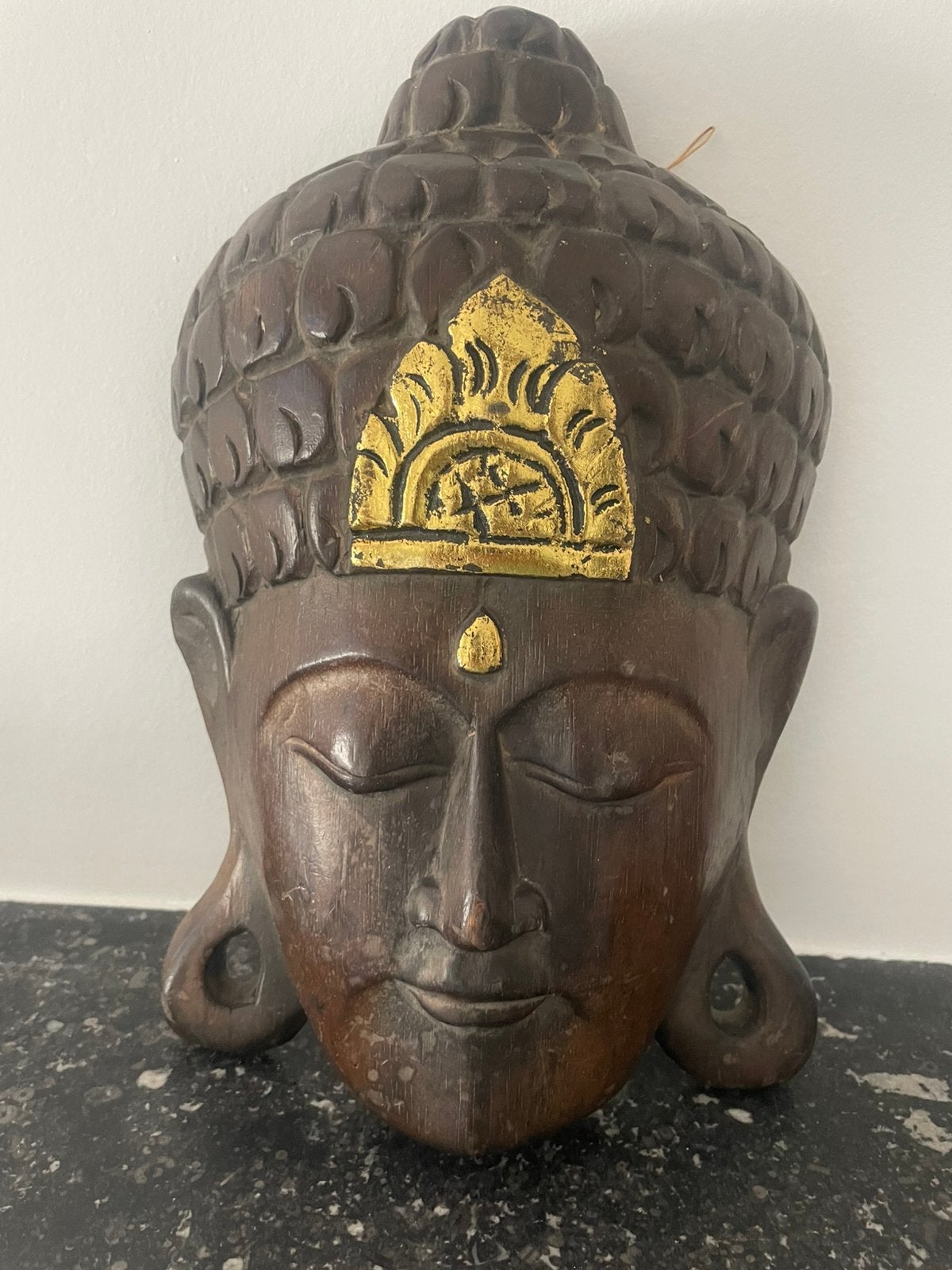Masque mural Bouddha en bois sculpté, Maison & Meubles, Accessoires pour la Maison | Statues de Bouddha, Enlèvement, Utilisé, Bois