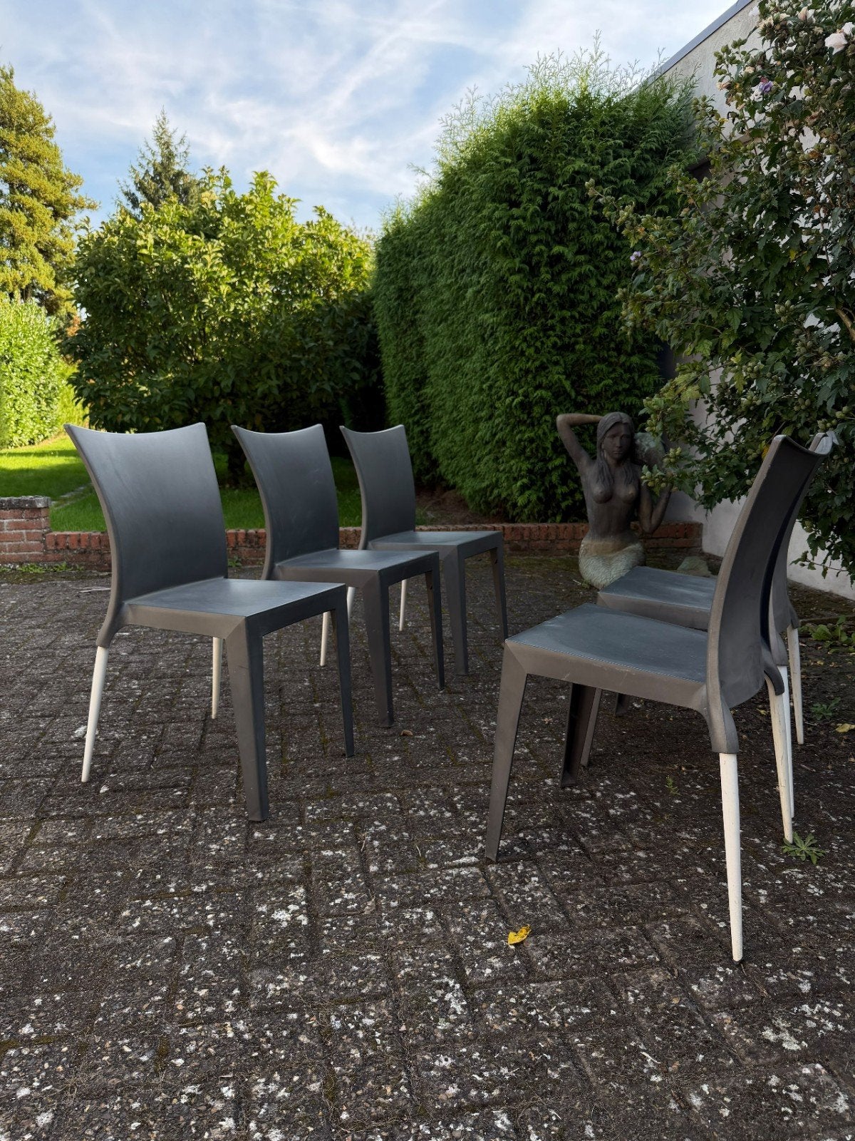 5 design stoelen van Robbi Cantarutti en Claudio Biferali, Huis en Inrichting, Ophalen, Kunststof, Gebruikt, Grijs