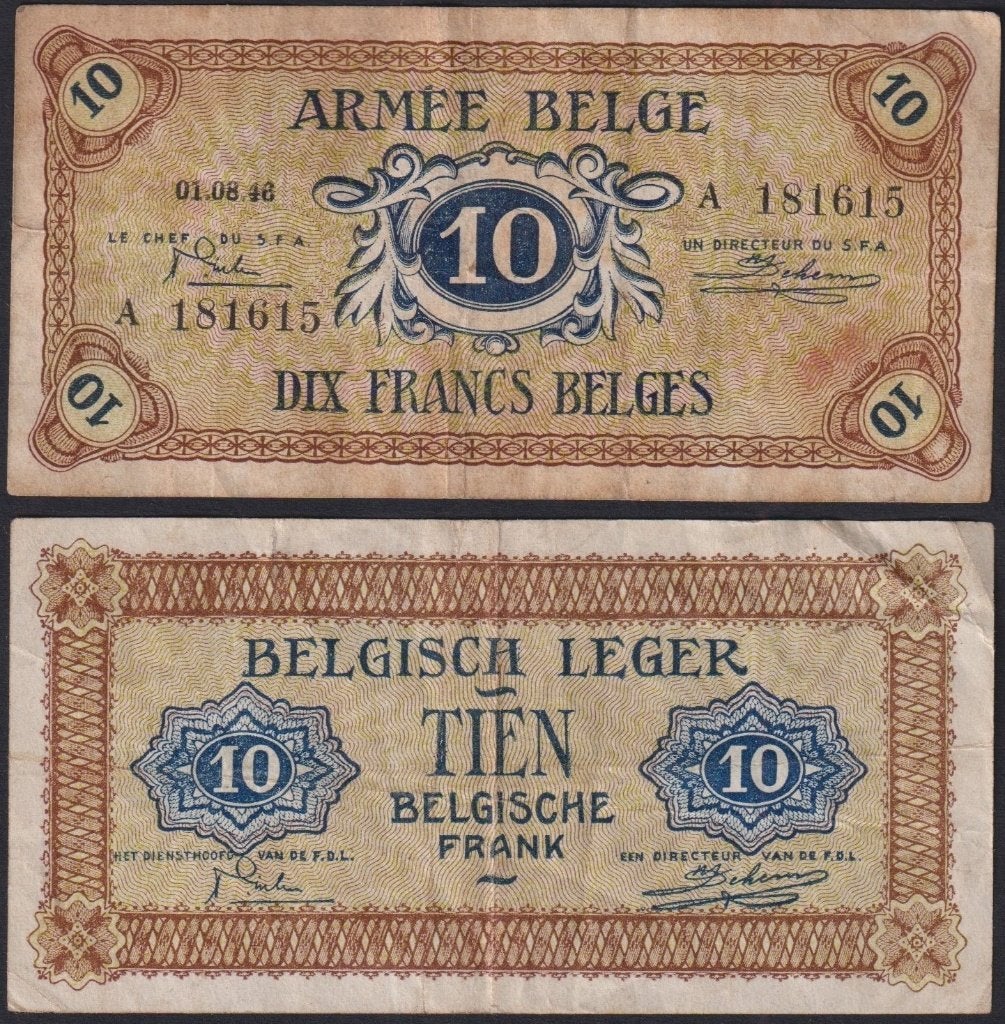Billet de banque de l'armée belge, Timbres & Monnaies, Enlèvement ou Envoi, Billets en vrac