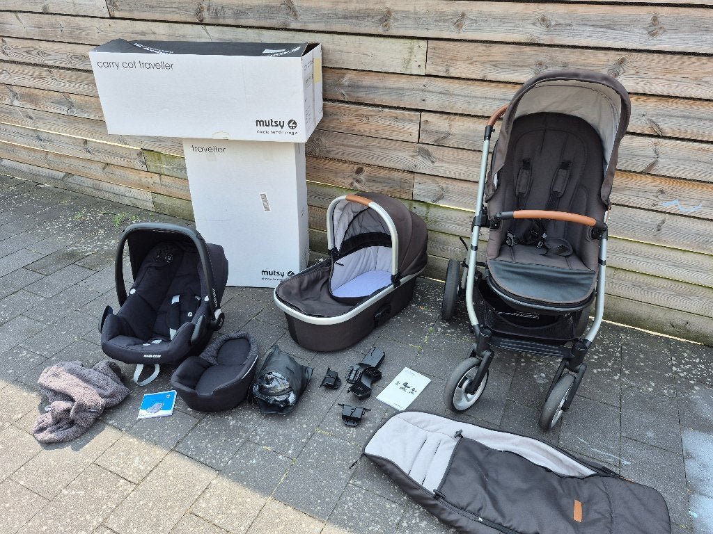Volledige kinderwagen Mutsy, Enfants & Bébés, Utilisé, Poussette, Mutsy, Tige de poussée réglable