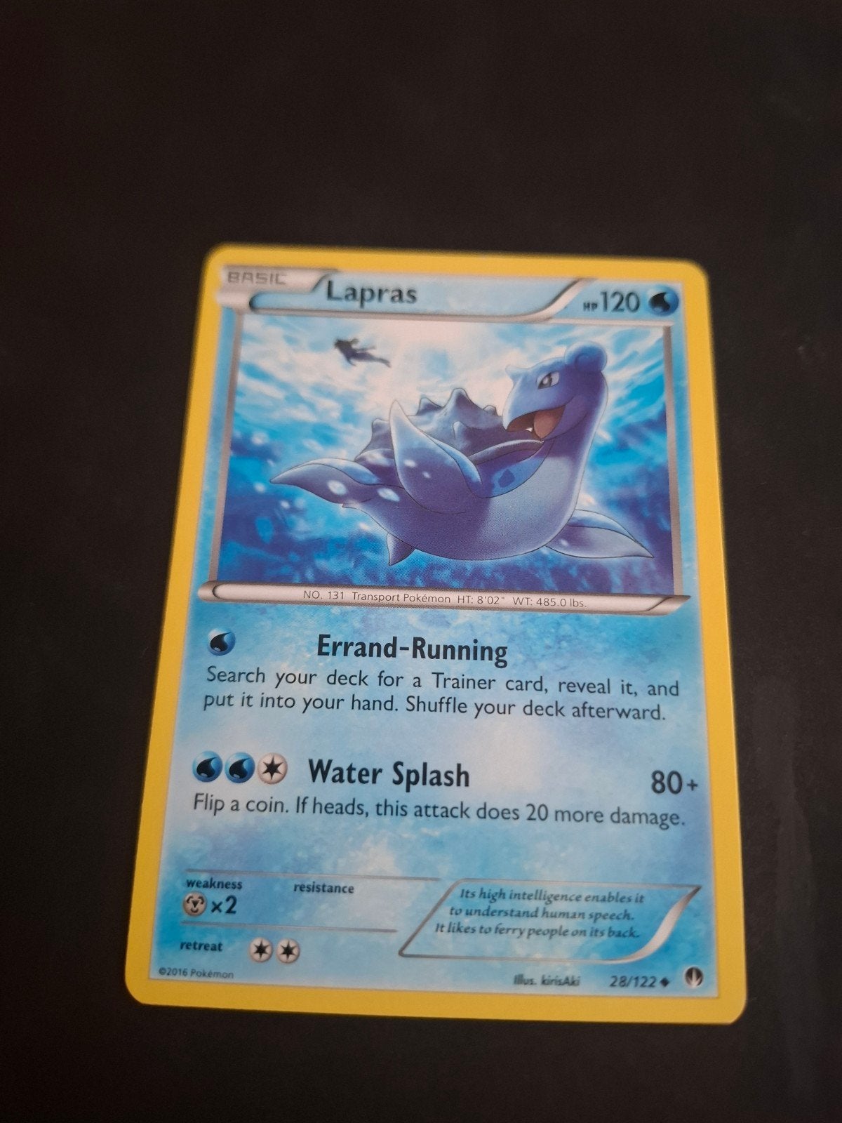 Lapras Pokémon Kaart - Basic Water Type HP 12, Ophalen of Verzenden