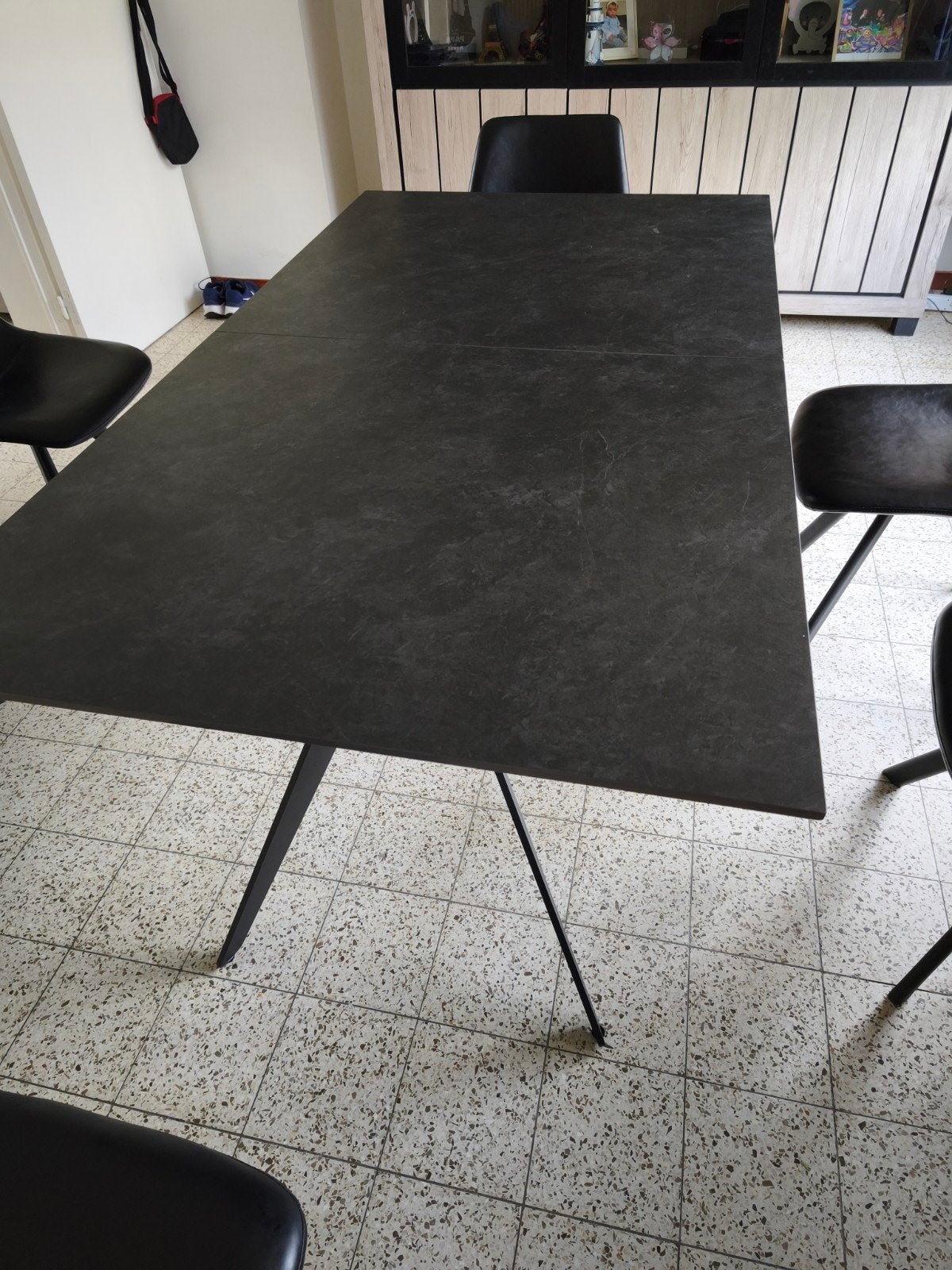 Table céramique avec rallonge, Maison & Meubles, Comme neuf, 50 à 100 cm, 200 cm ou plus, Cinq personnes ou plus