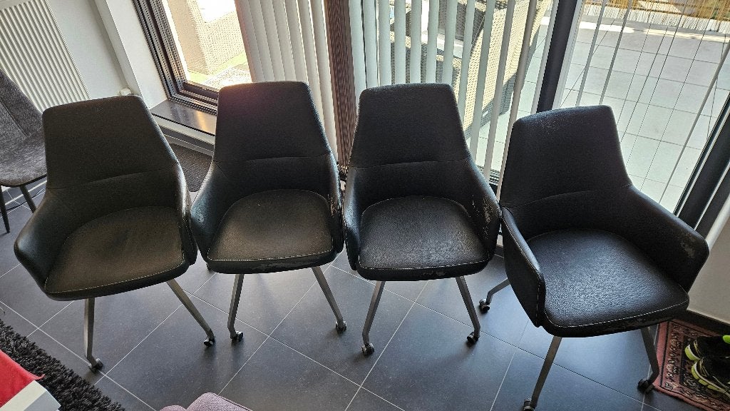 GRATIS Henders & Hazel eetkamerstoelen (4x), Synthétique, Enlèvement, Utilisé, Modern