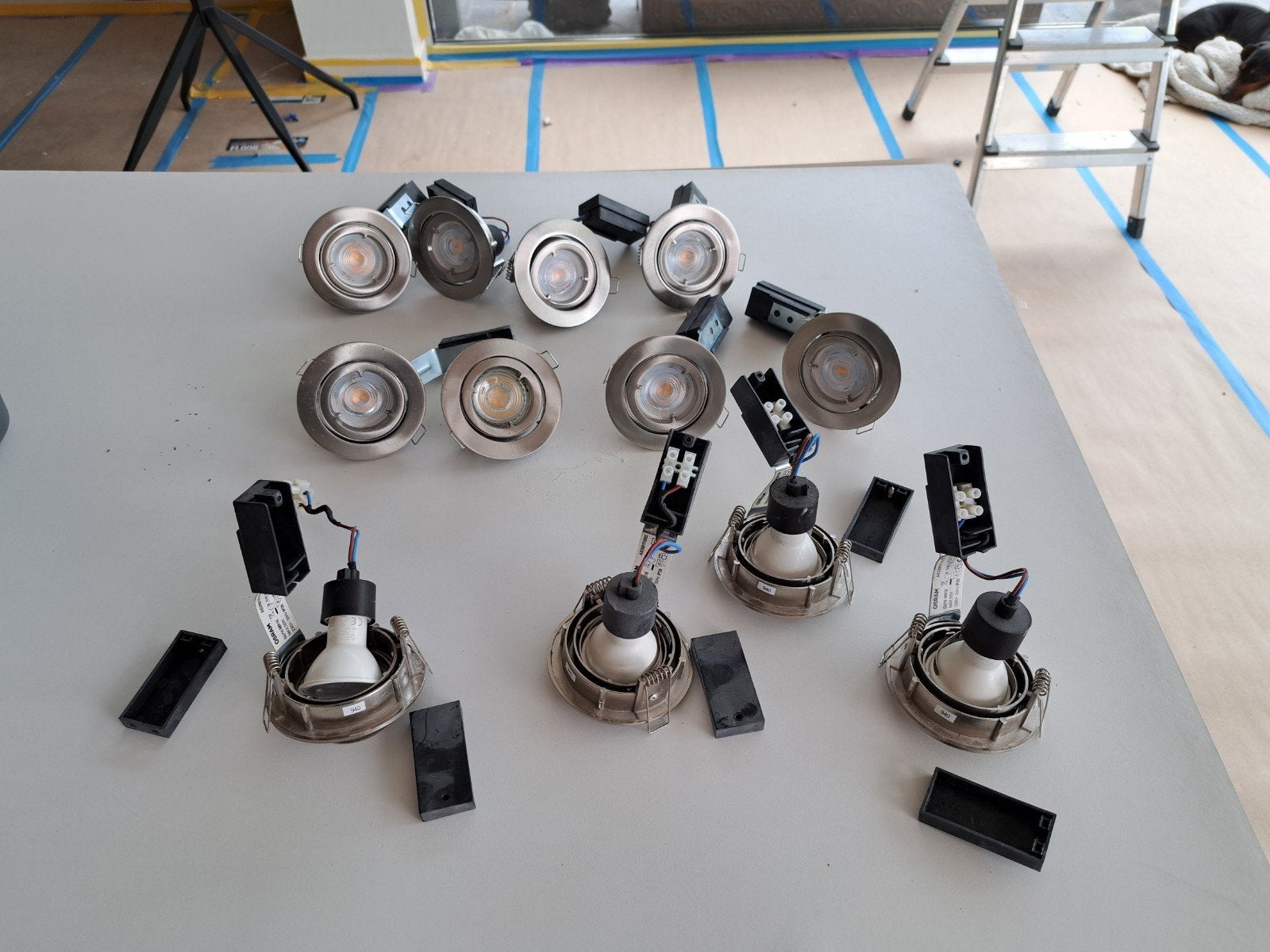 15 Richtbare inbouwspotjes in inox, Bricolage & Construction, Enlèvement