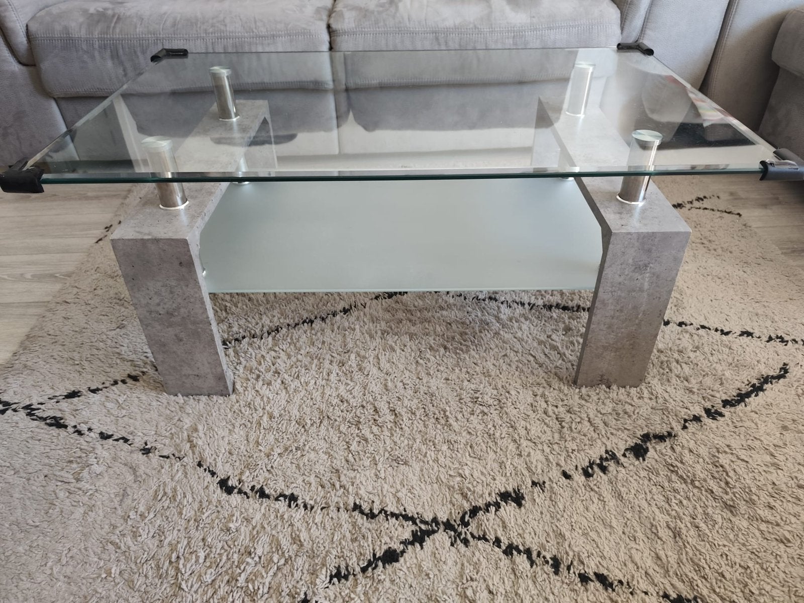 Glazen salontafel, Ophalen, Zo goed als nieuw
