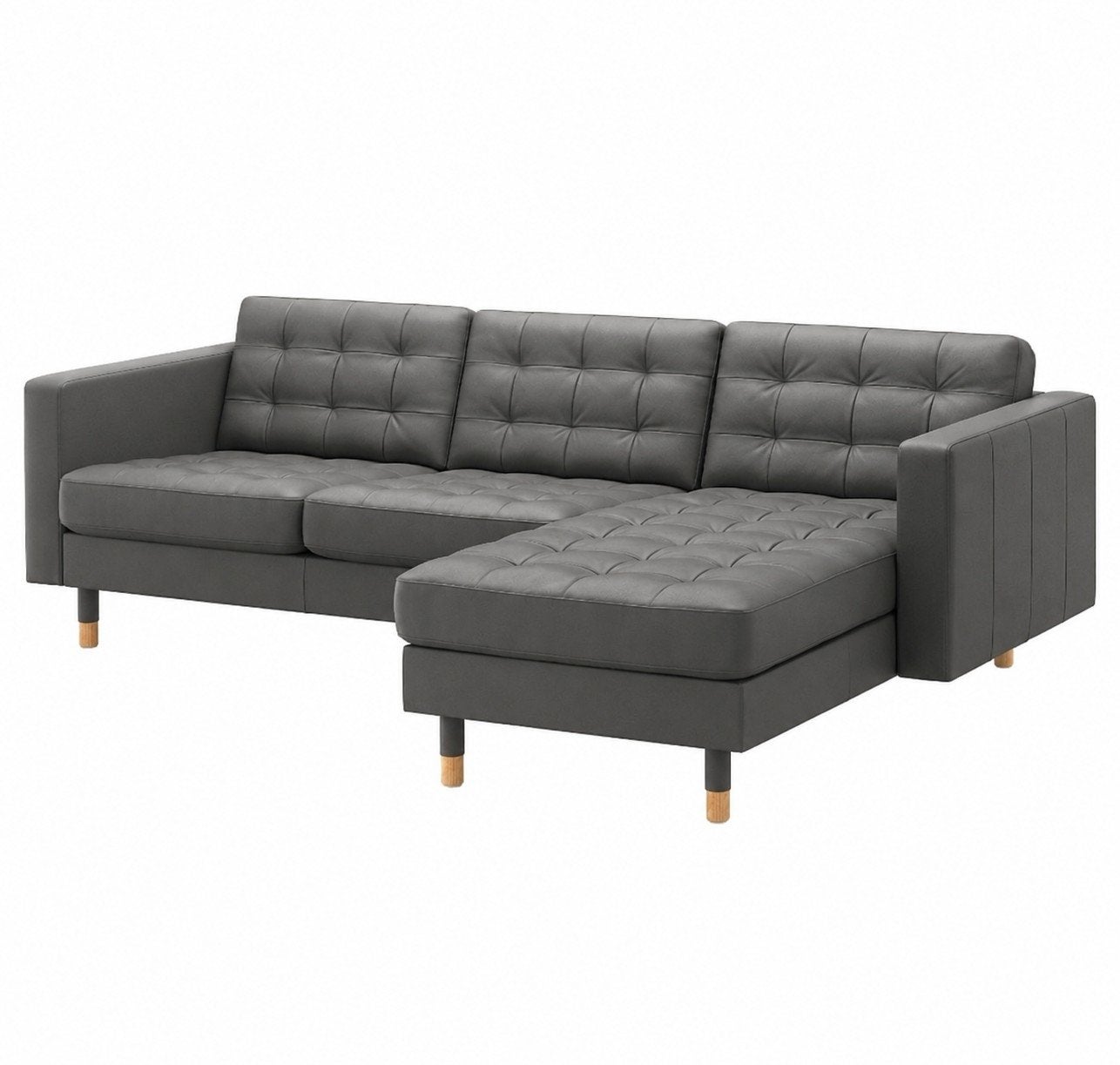 zitbank met longchaise landskrone ikea grijsgroen, Enlèvement, Cuir