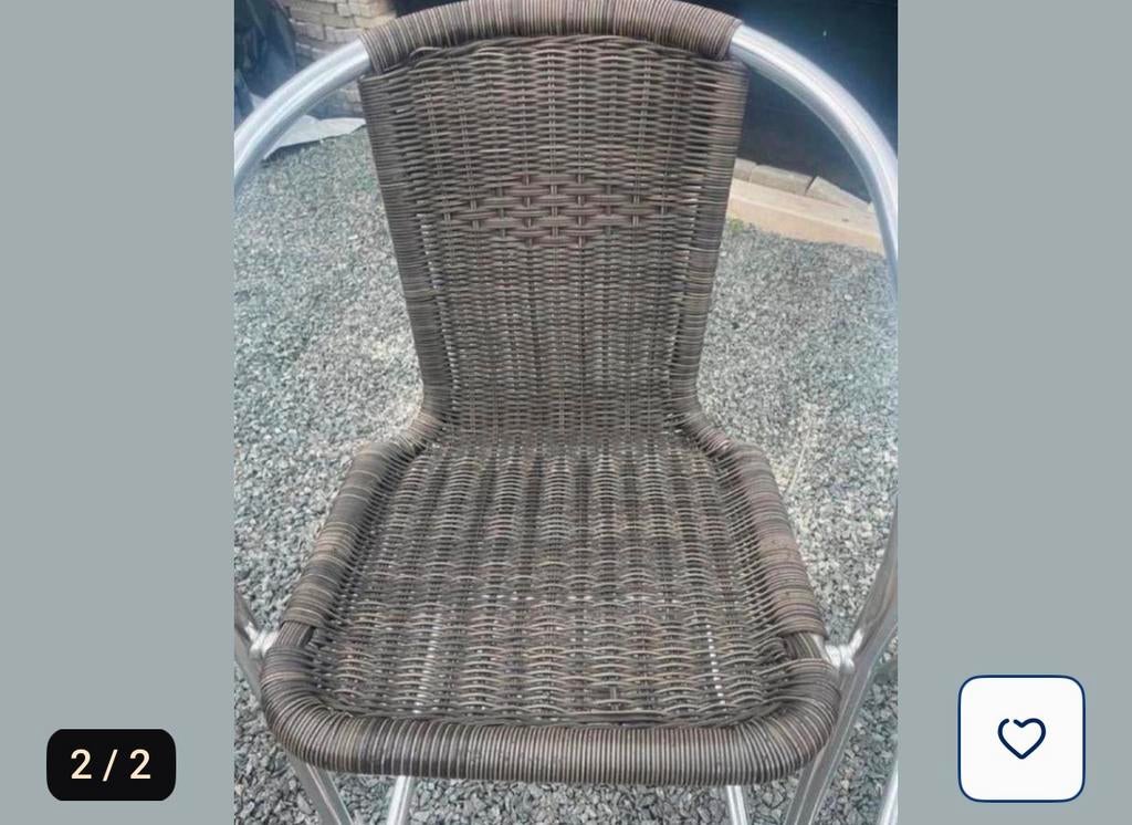 2 rieten barkrukken, Tuin en Terras, Ophalen, Zo goed als nieuw