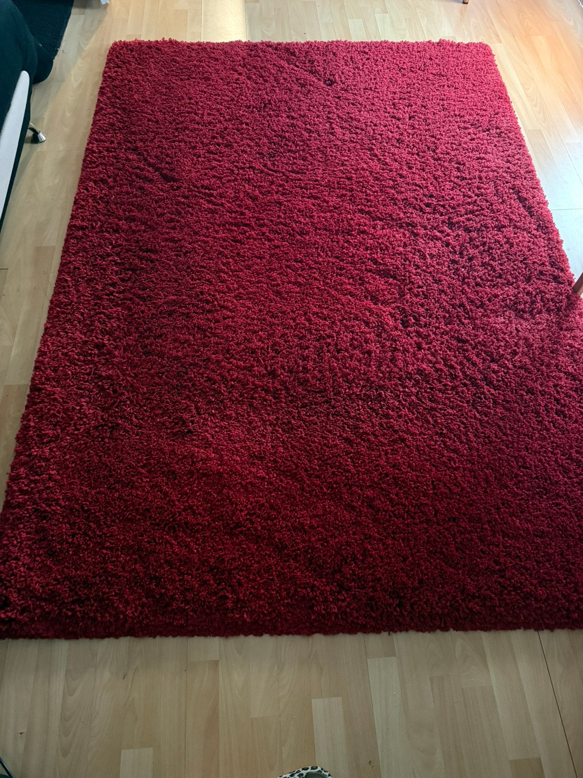 Rood tapijt langharig, Maison & Meubles, Ameublement | Tapis & Moquettes, Enlèvement, Comme neuf, Rouge