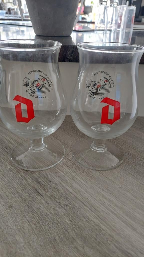 2 Duvel glazen, Verzamelen, Glas en Drinkglazen, Ophalen