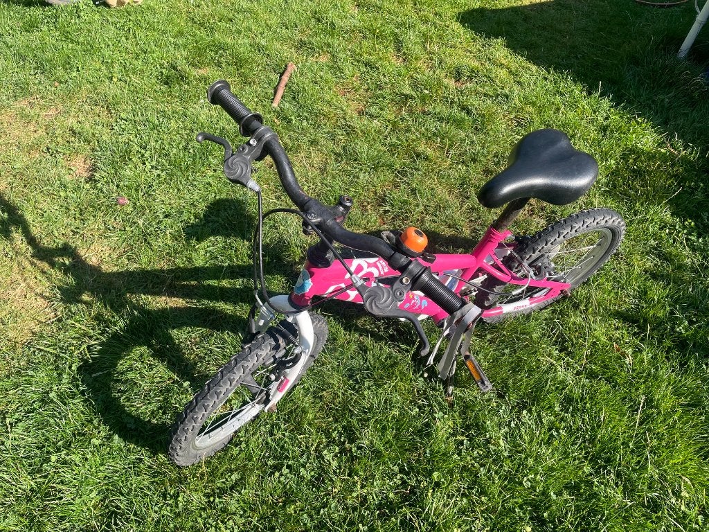 meisjesfiets 16 inch, Fietsen en Brommers, Fietsen | Meisjes, Gebruikt, 16 inch, Velgrem, Ophalen