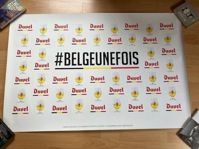 Duvel poster 4 Frankrijk, Verzamelen, Ophalen, Zo goed als nieuw, Reclamebord, Plaat of Schild, Duvel