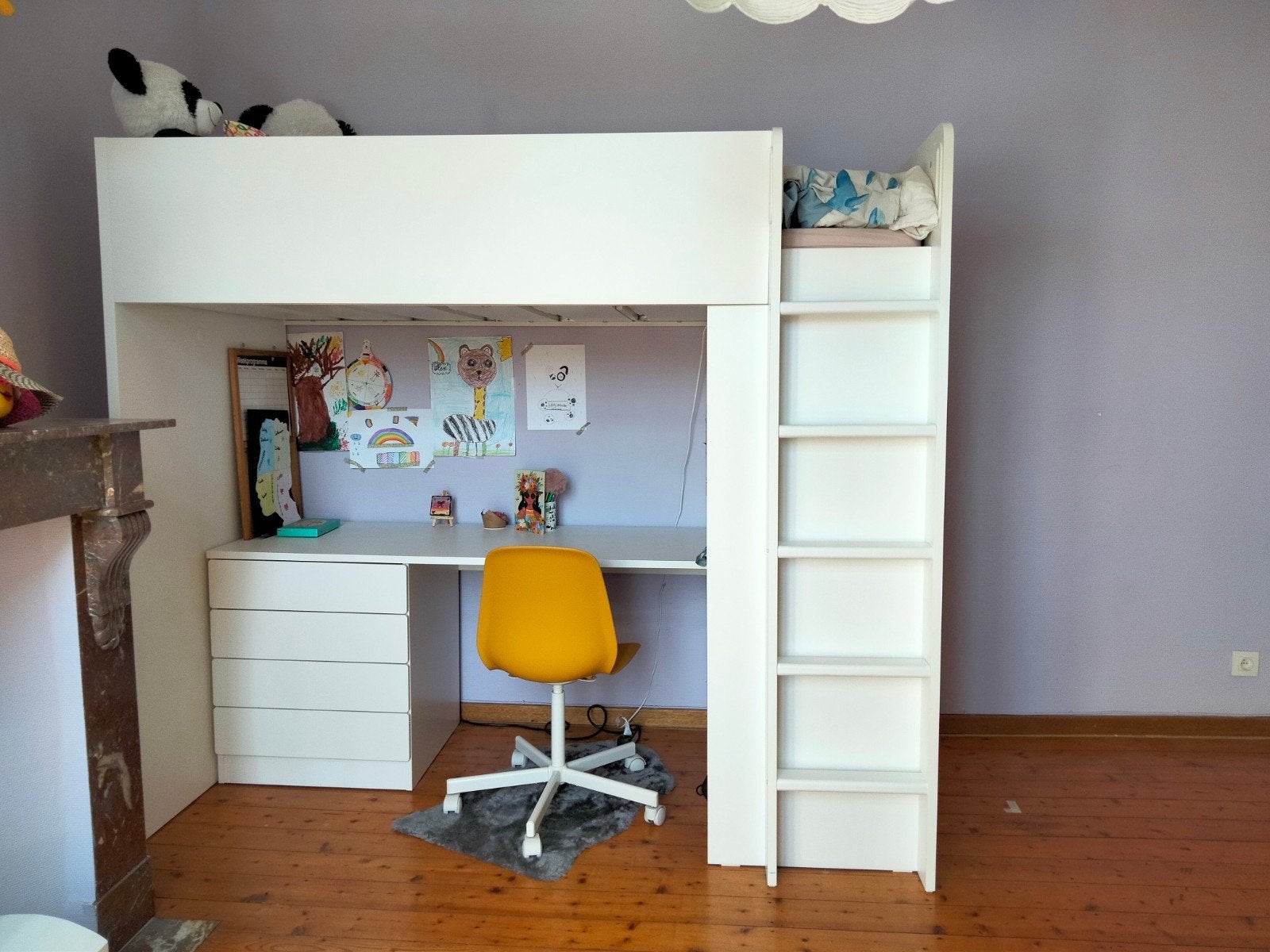 Hoogslaper met buro Smastad Ikea, Ophalen, Gebruikt, Hoogslaper
