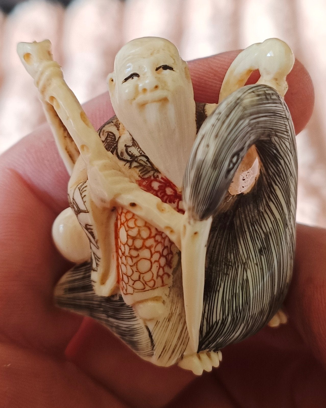 Japanse Netsuke antiek, Ophalen of Verzenden, Man