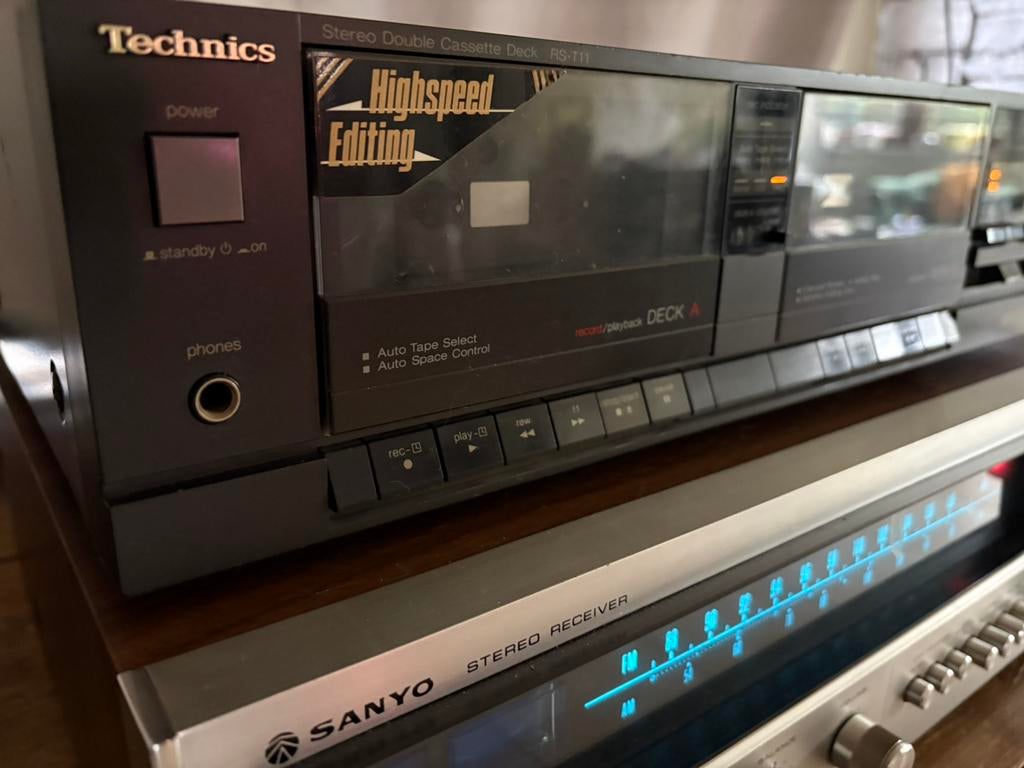 TECHNICS DOUBLE DECK CASSETTE VINTAGE FONCTIONNEL, Enlèvement, Double, Autres marques, Tape counter