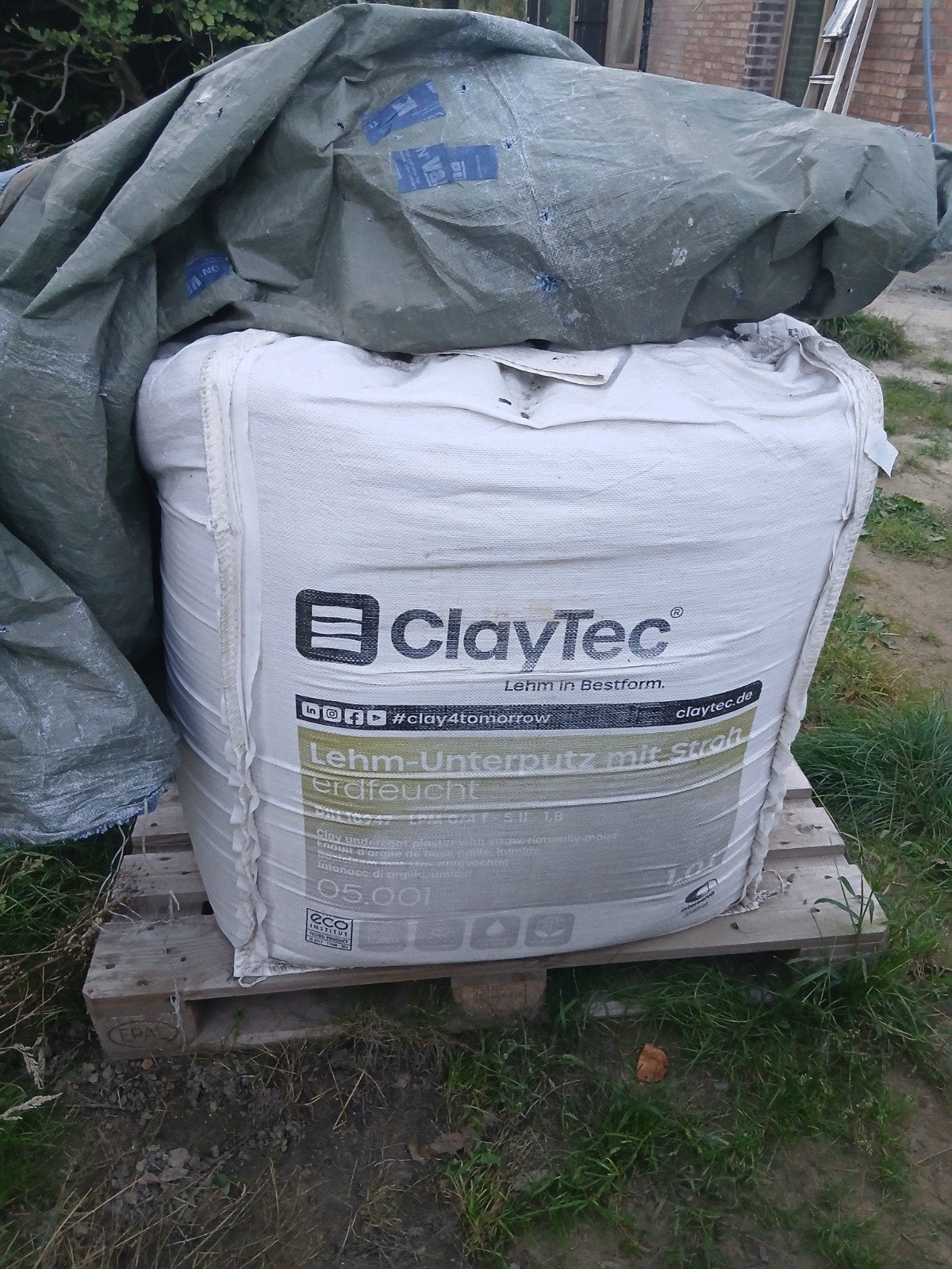 Basisleem claytec 1000kg bruin, Ophalen, Nieuw