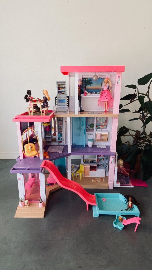 Barbie droomhuis 109cm  - 3 verd, Enlèvement, Comme neuf, Maison de poupées