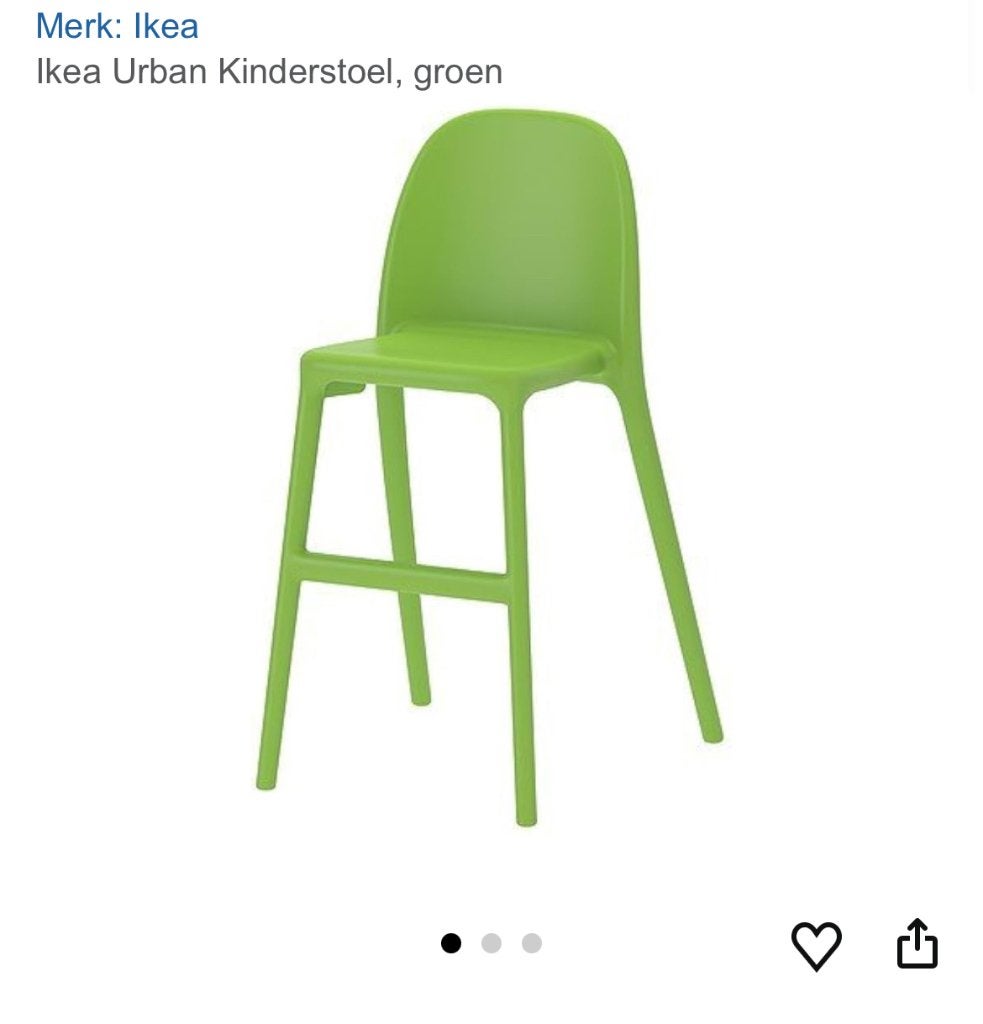 Eetstoel kind groen, Kinderen en Baby's, Kinderstoelen, Ophalen, Gebruikt
