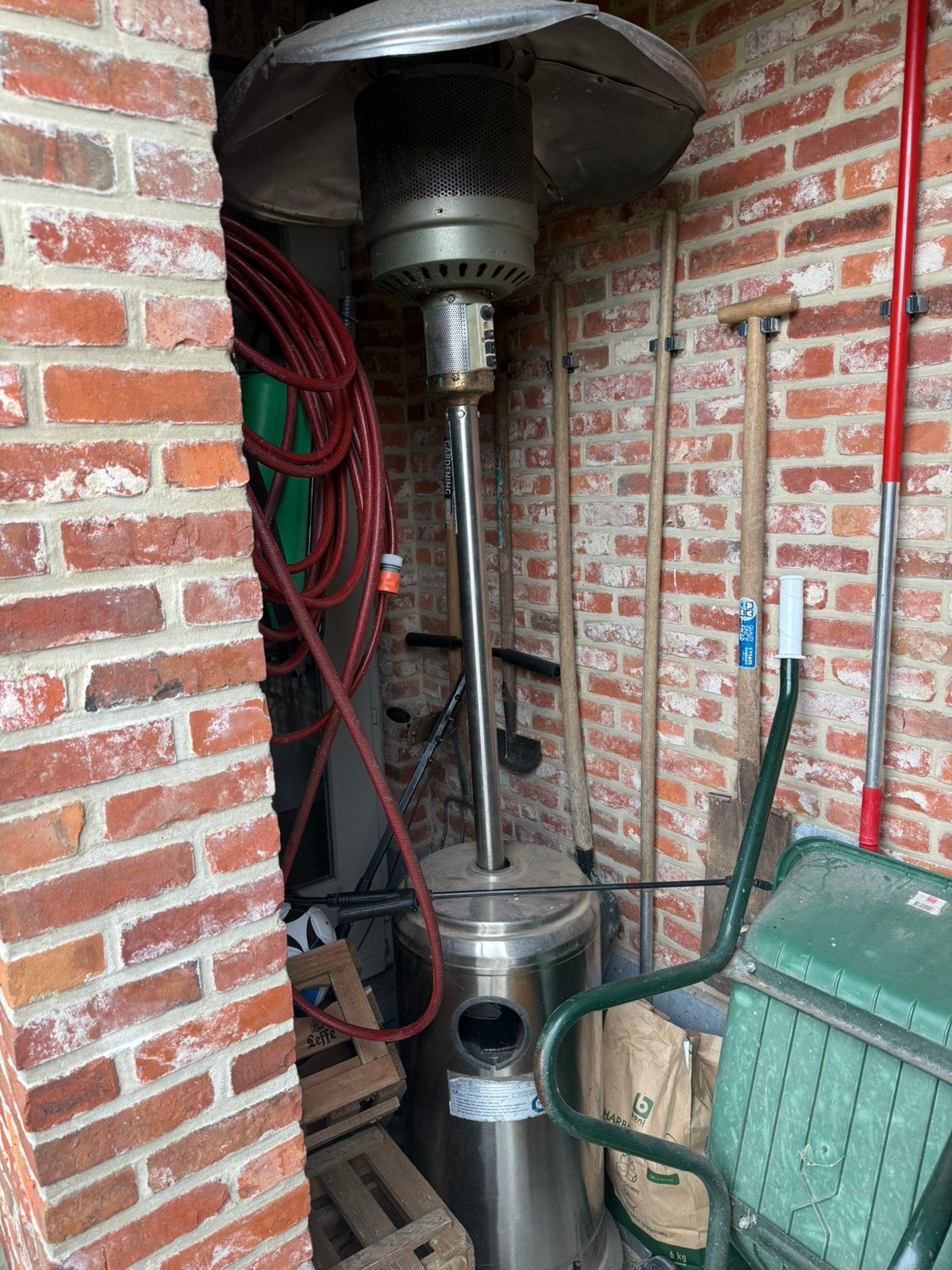 Terrasverwarmer op gas, Jardin & Terrasse, Chauffage de terrasse, Enlèvement, Utilisé, Gaz, Sol