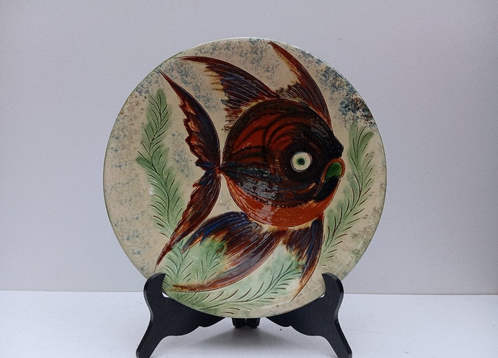 OUD PERIGNEM AARDEWERK GROOT BORD 35 CM, Antiek en Kunst, Ophalen of Verzenden