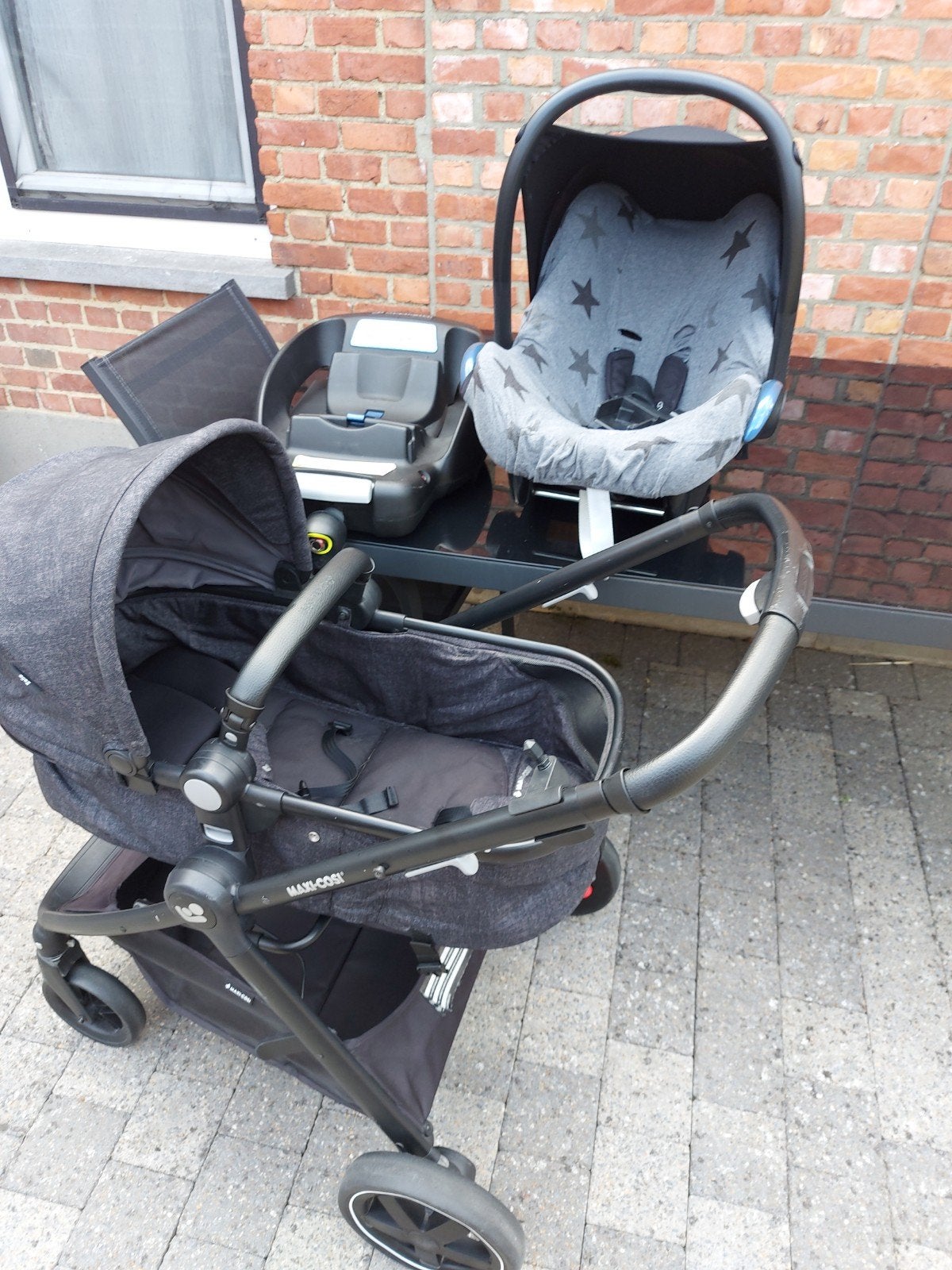 Maxi cosi buggy  3in1 (Autostoel+isofix, reiswieg, buggy, Ophalen, Gebruikt, Combiwagen, Met autostoeltje