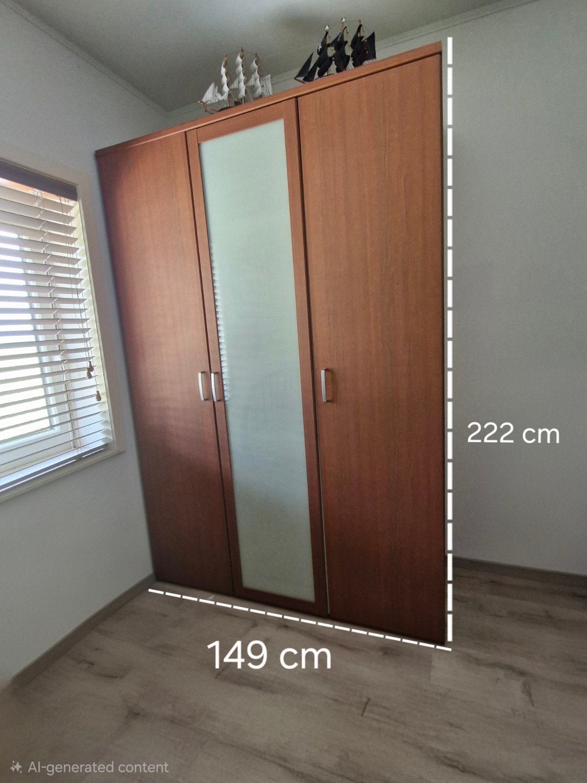 Kledingkast, Huis en Inrichting, Kasten | Kleerkasten, Ophalen, 100 tot 150 cm, 200 cm of meer, Kersenhout
