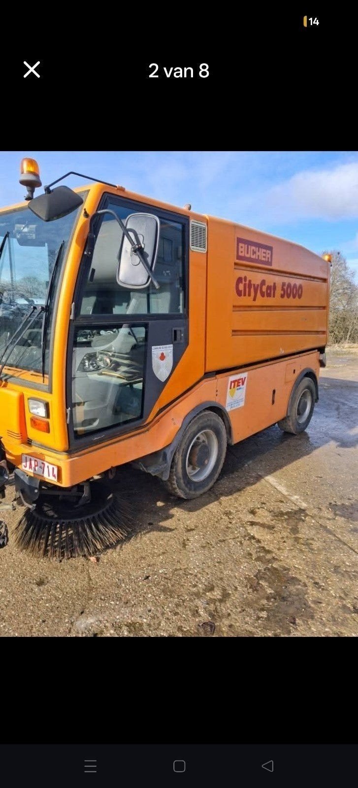 Bucher citycat 5000 veegmachine veegwagen, Ophalen