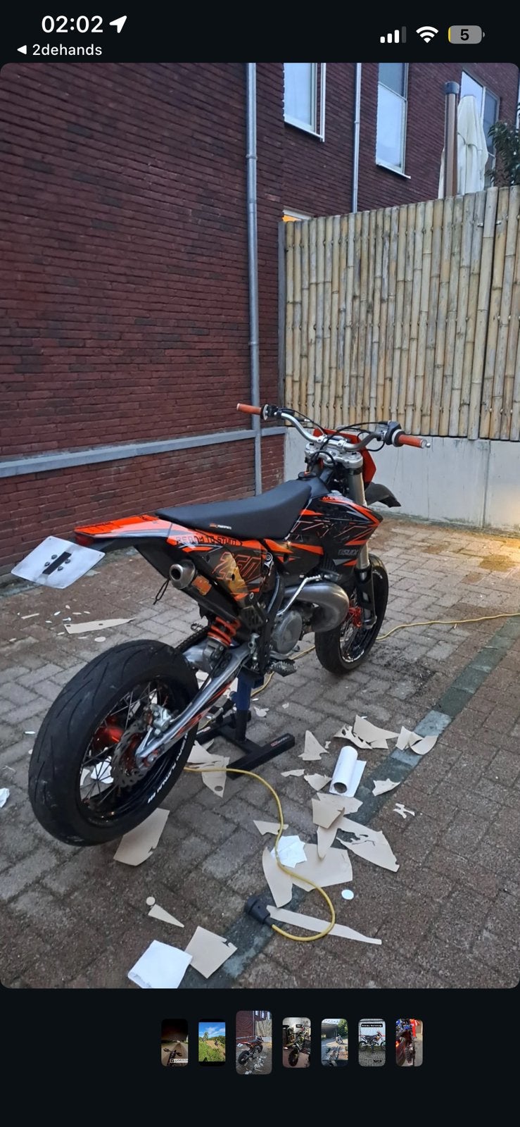 Kappenset met Stickerkit ktm exc 250-125-450 2009, Ophalen of Verzenden, Zo goed als nieuw
