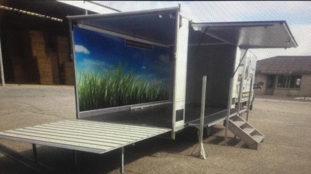 Humbauwer geïsoleerde aanhangwagen 3500kg zijkant met klep, Auto diversen, Aanhangers en Bagagewagens, Zo goed als nieuw, Ophalen