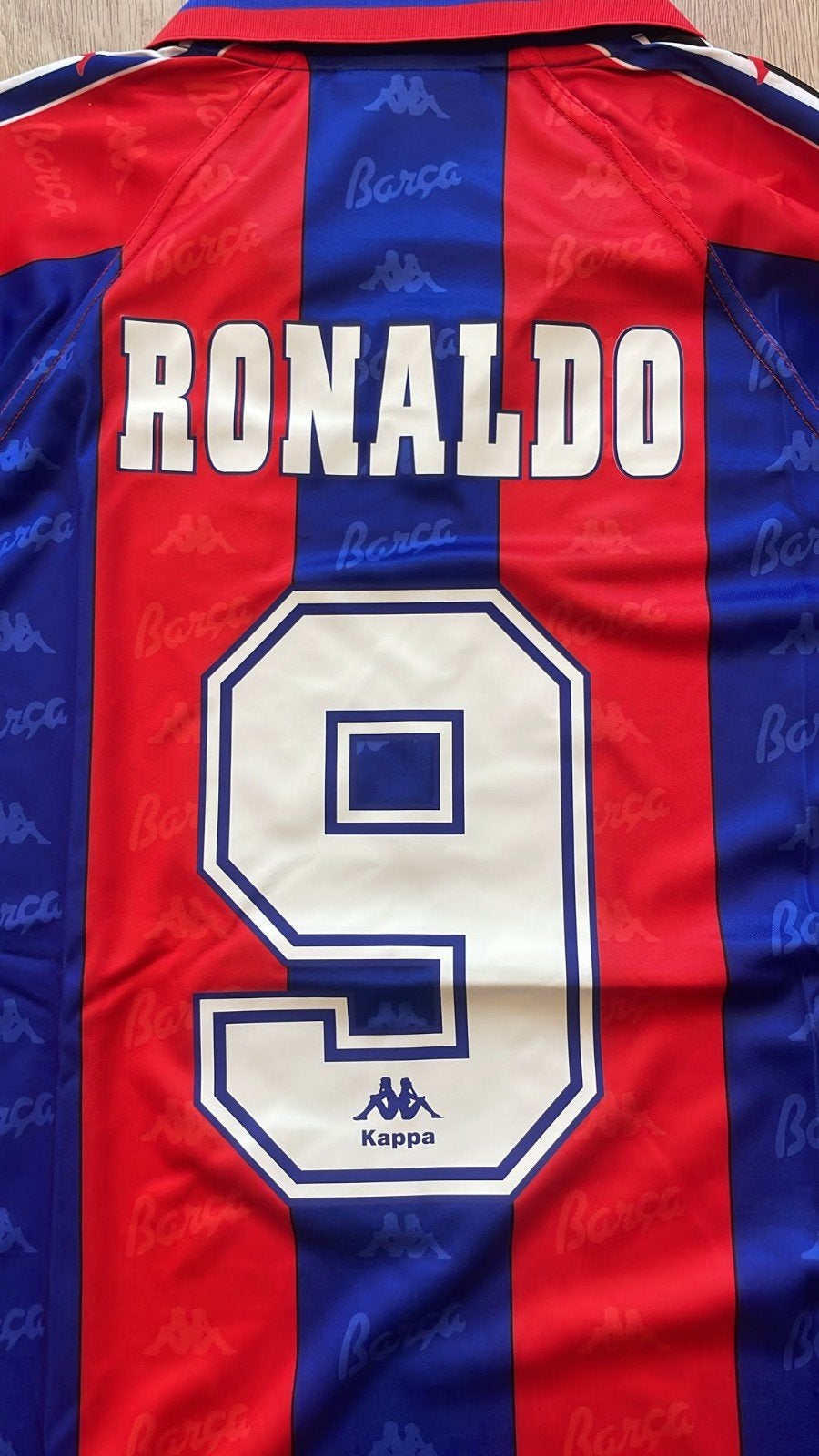 Ronaldo Nazário (R9) FC Barcelona shirt 1996/1997, Taille L, Envoi, Neuf, Maillot