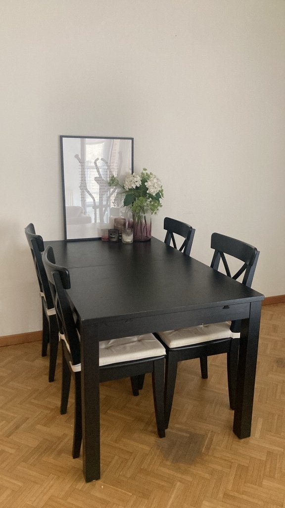 Tafel met stoelen, Ophalen, Zo goed als nieuw, Rechthoekig