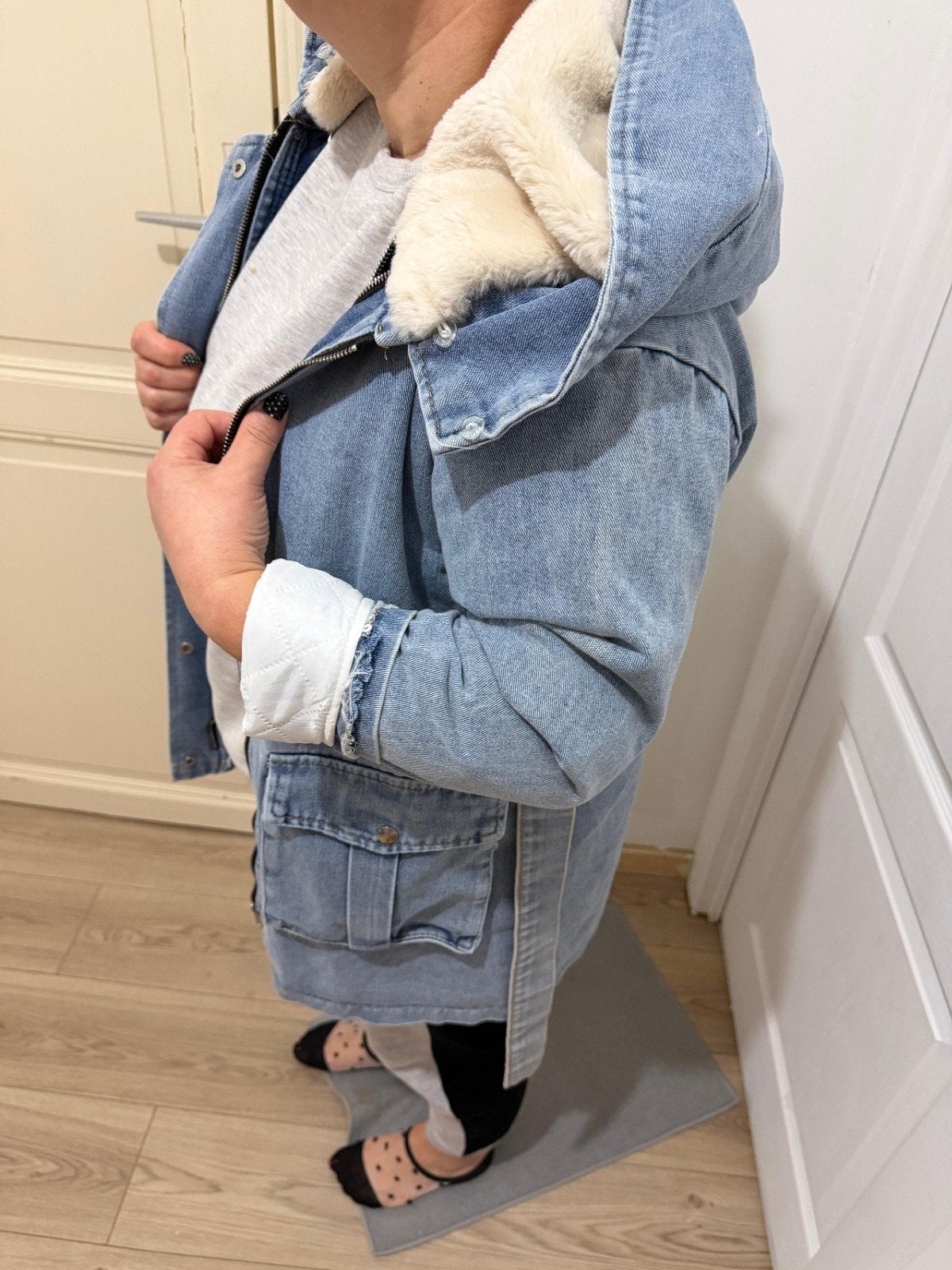 Nieuw blauw spijkersweatshirt met fleece, Kleding | Dames, Ophalen of Verzenden, Nieuw, Maat 42/44 (L), Blauw