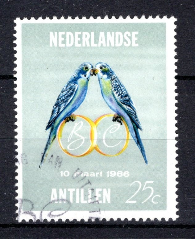 NL. ANTILLES à 370 estampillée 1966 - Mariage, Envoi, Affranchi