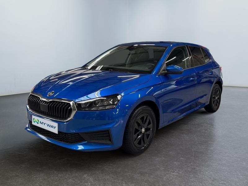 Skoda Fabia Ambition | 1.0 ess 110 cv | Carplay | Capteurs A, Automaat, Blauw, Bedrijf, Berline