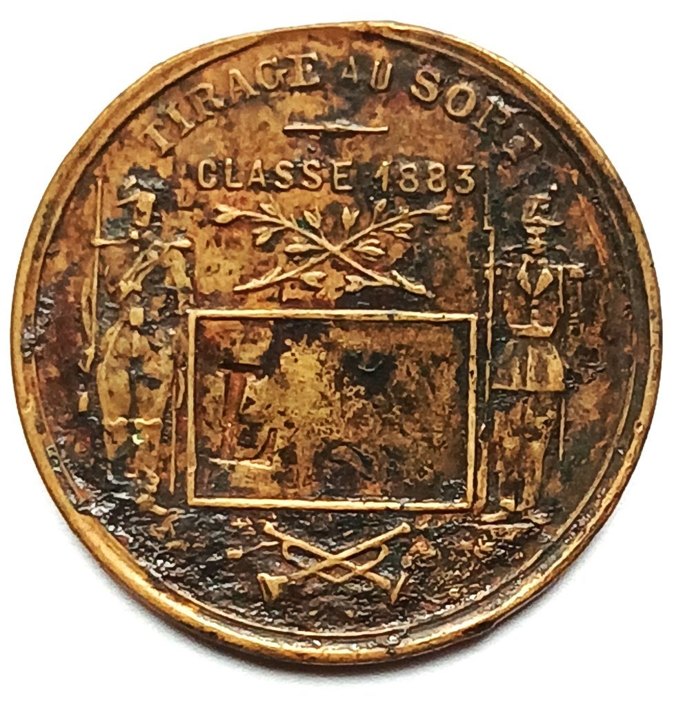 medaille frankrijk tirage au sort classe 1883 - dienstplicht, Ophalen of Verzenden, Overige materialen