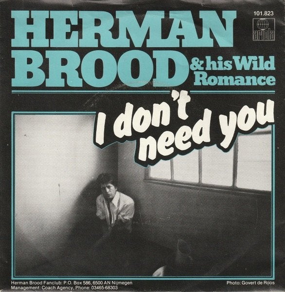7" Herman Brood & His Wild Romance – I Don't Need You, Cd's en Dvd's, Gebruikt, 7 inch, Ophalen of Verzenden, Rock en Metal