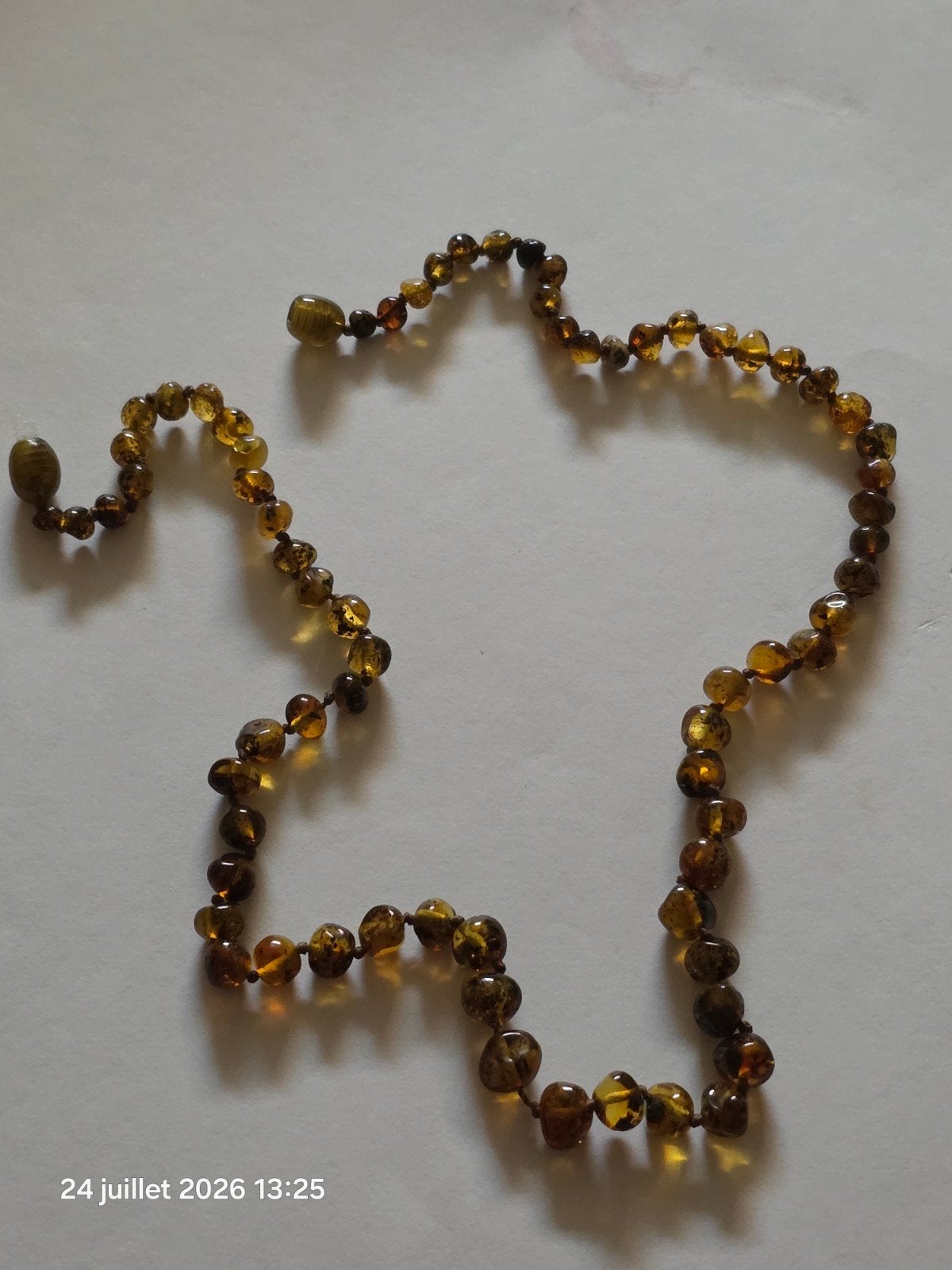 Litouwse amber halsketting, Handtassen en Accessoires, Kettingen, Ophalen, Nieuw, Steen of Mineraal, Met edelsteen
