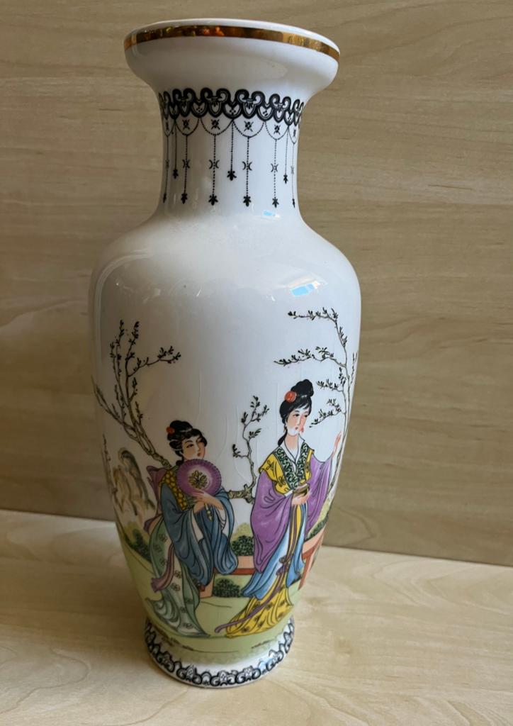 Vintage 32cm chinese vaas, Ophalen of Verzenden