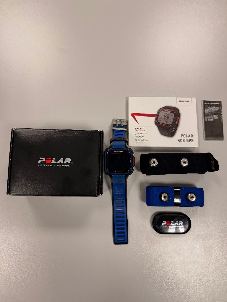 Montre de sport - POLAR RC3 GPS BLU HR, Bijoux, Sacs & Beauté, Montres de sport, Comme neuf, Bleu, Distance, État, GPS, Battement de coeur