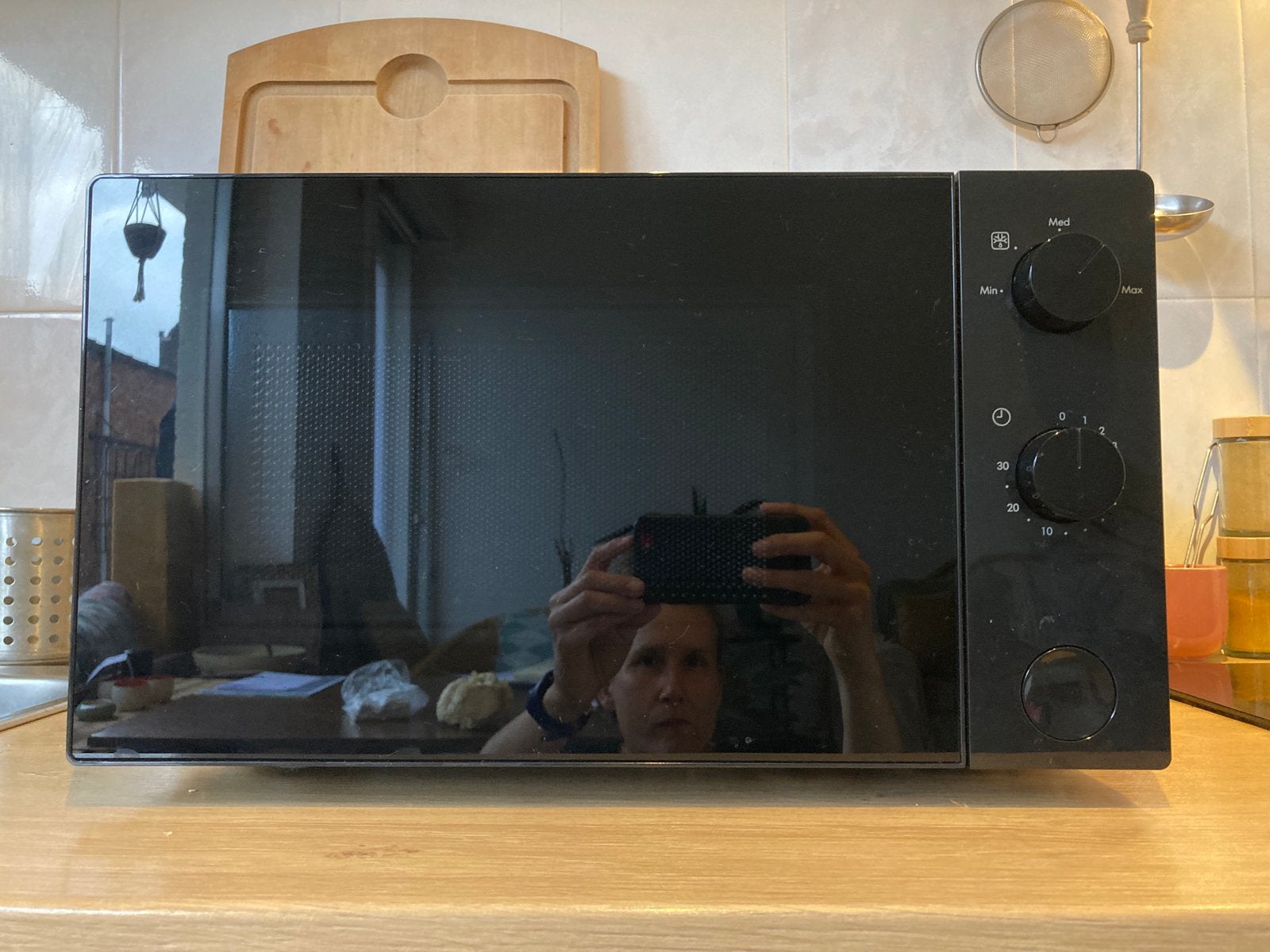 Microgolfoven IKEA TILLREDA zwart, Ophalen, Zo goed als nieuw, Microgolfoven