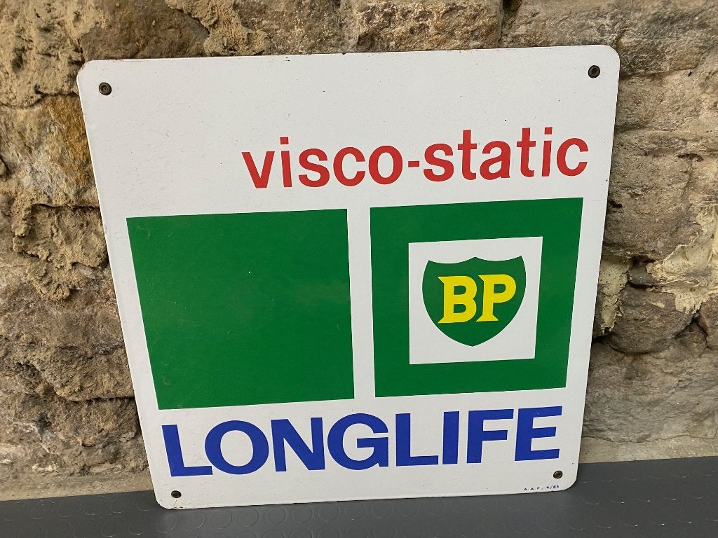Plaque émaillée BP Longlife 1963, Enlèvement, Comme neuf