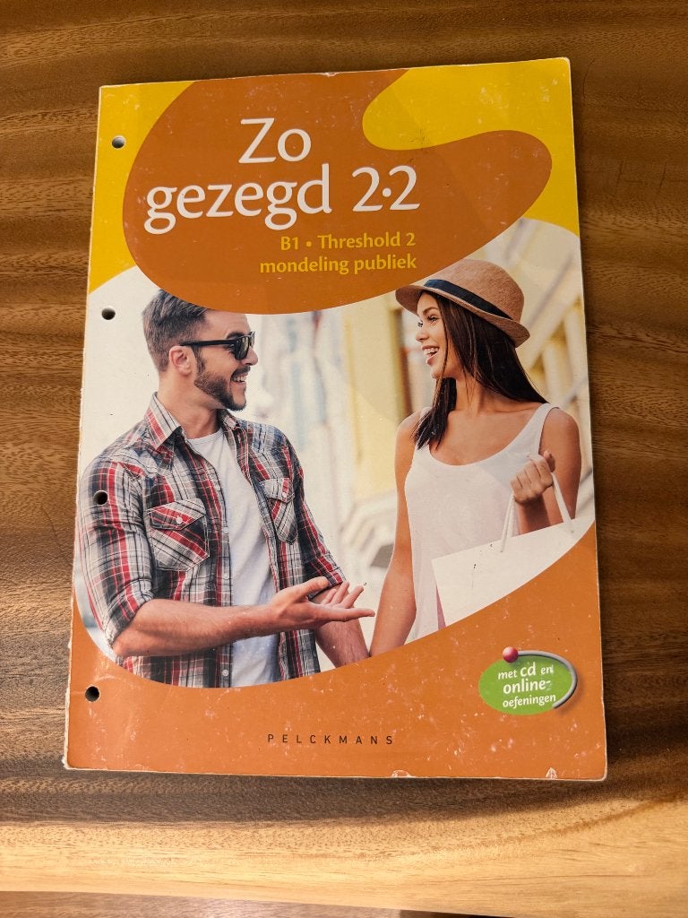 Zo gezegd 2.2 - Nederlands NT2 B1 - Pelckmans, Ophalen of Verzenden