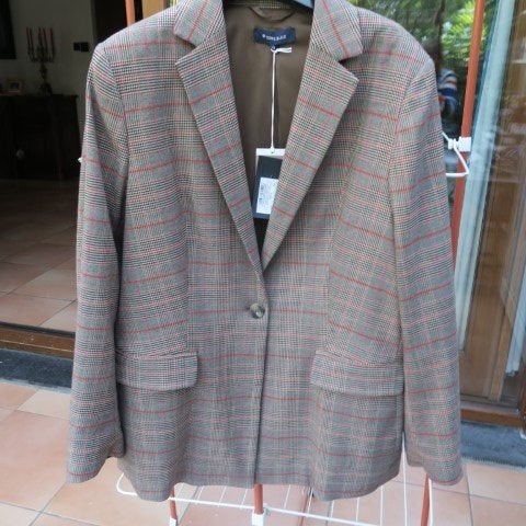 Jas nieuw ruit Terre Bleue mt 44, Kleding | Dames, Jassen | Winter, Nieuw, Maat 42/44 (L), Overige kleuren, Ophalen of Verzenden