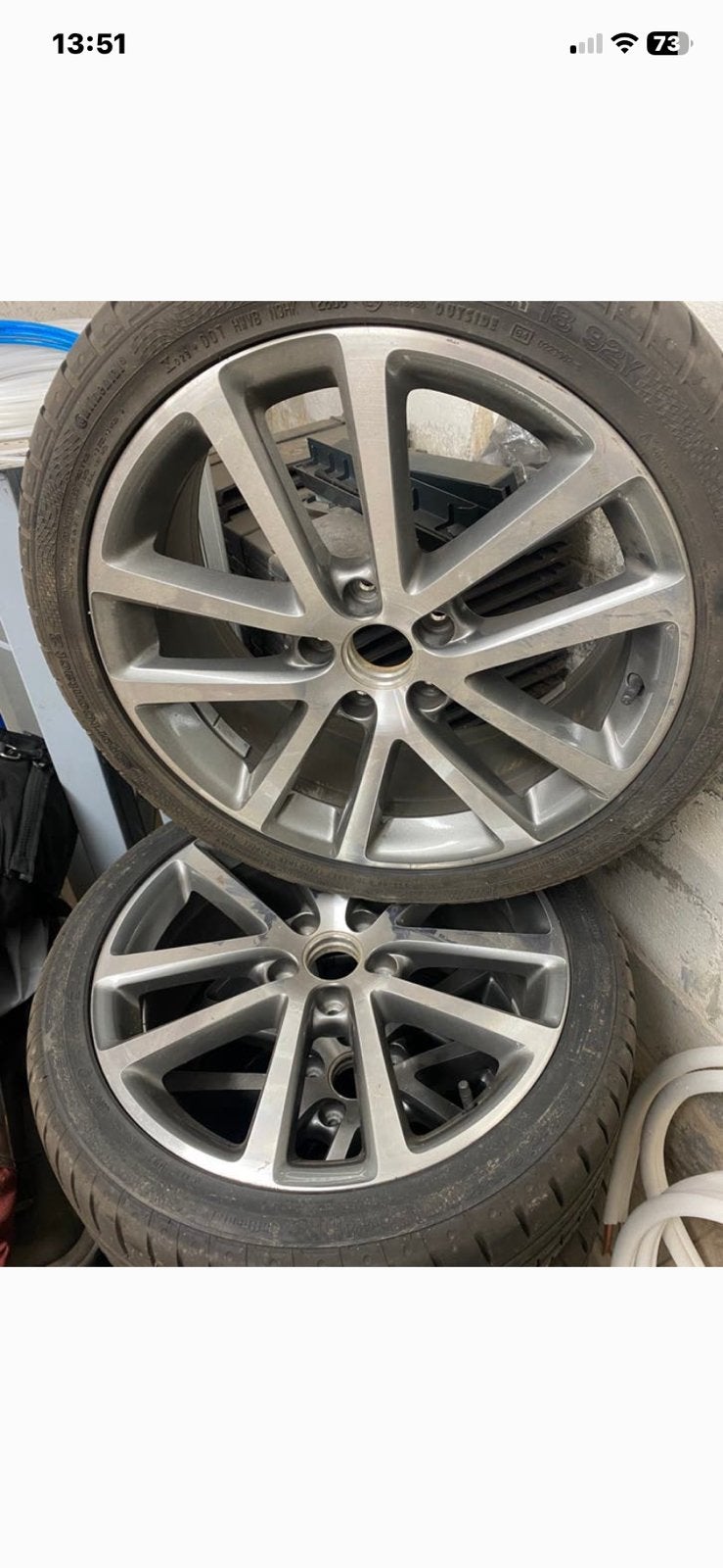 À vendre jeu de 4 jantes alu d'origine, Ophalen, 18 inch, Banden en Velgen, Bestelwagen
